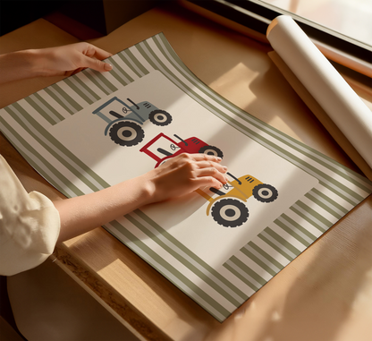 Trio Of Tractors Print