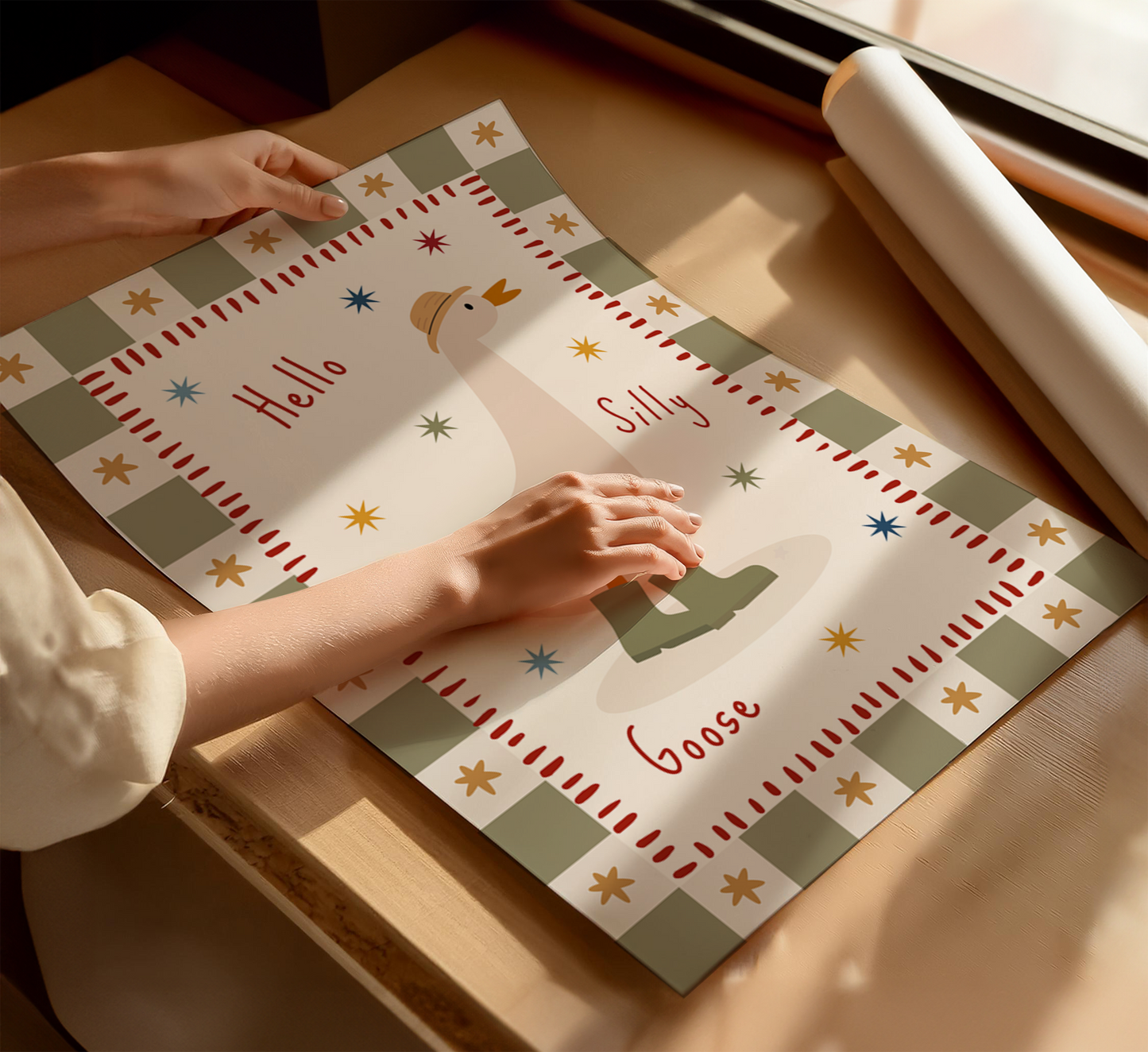 Hello Silly Goose Farm Print