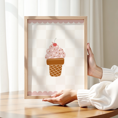 Ice Cream Cone Print