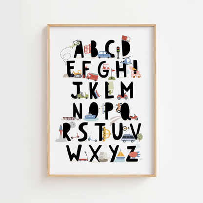 Types Of Transport Alphabet Print