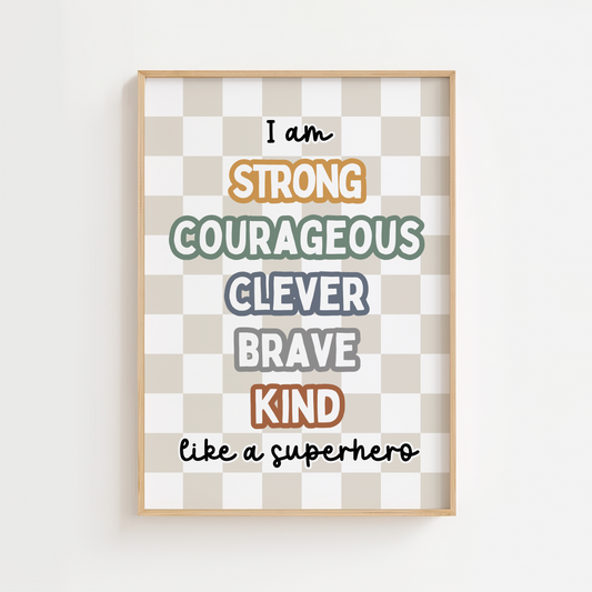 Superhero Affirmation Print