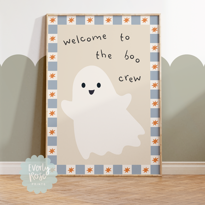 "Welcome To The Boo Crew" Halloween Print