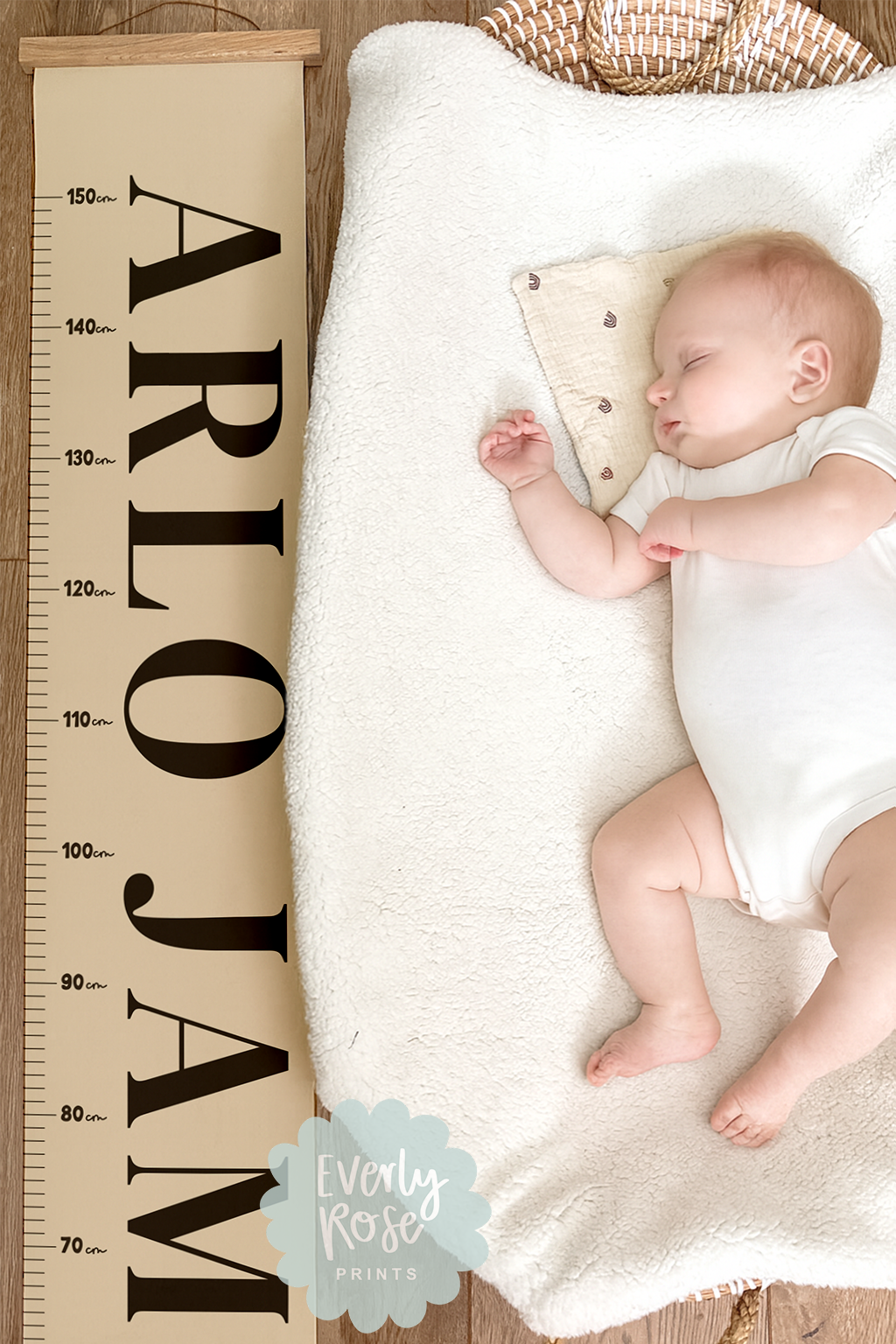 Personalised Name Height Chart Print
