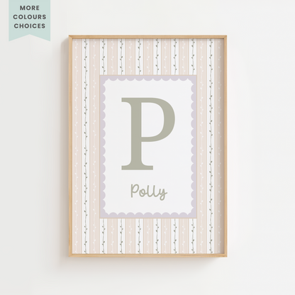 Personalised Vintage Floral Print
