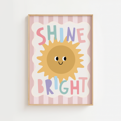 Shine Bright Sunshine Print - Pastel