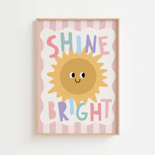 Shine Bright Sunshine Print - Pastel