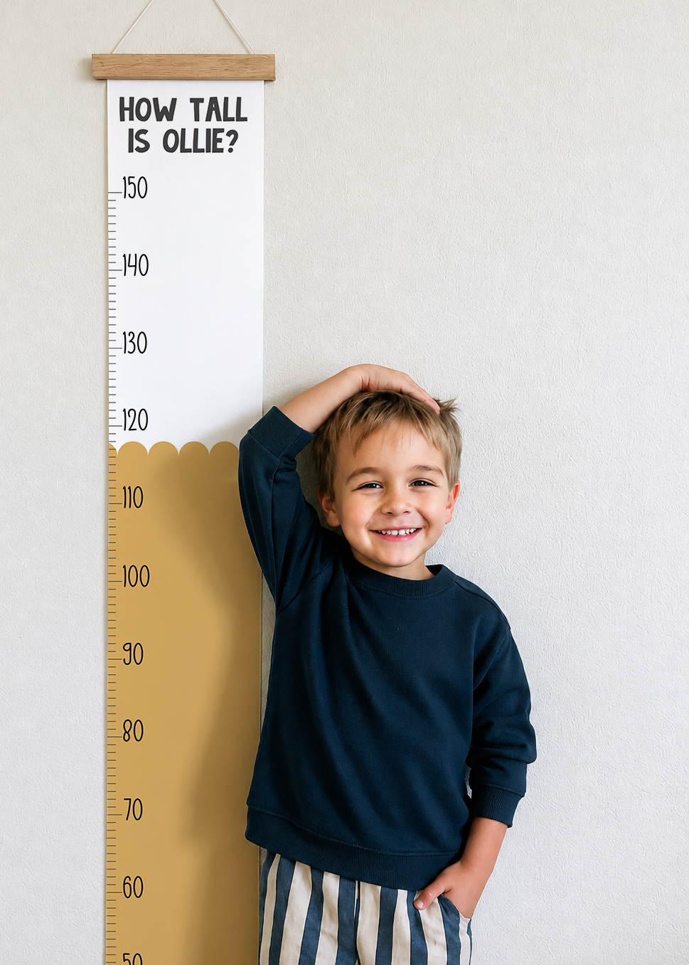 Personalised Scallop Height Chart ®