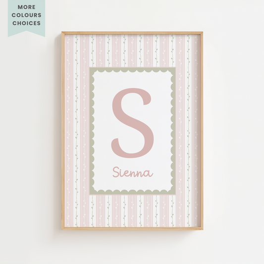 Personalised Vintage Floral Print