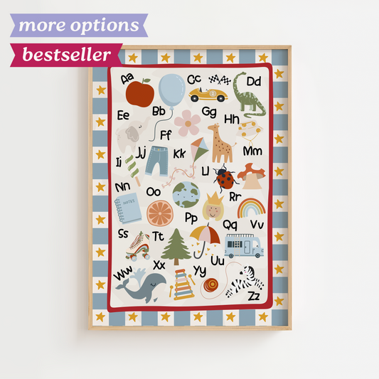 Alphabet A–Z Educational Print