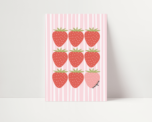 Unique Strawberry Art Print