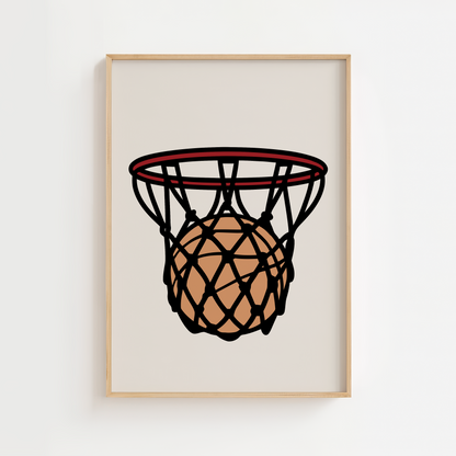 Basketball Hoop Print