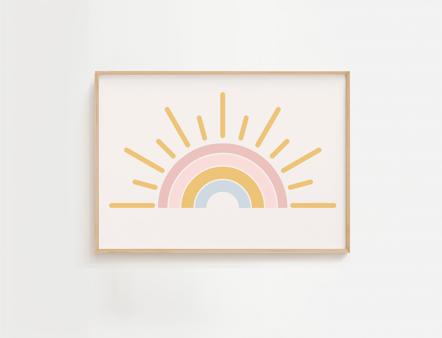 Pastel Rainbow Sunshine Wall Art Print