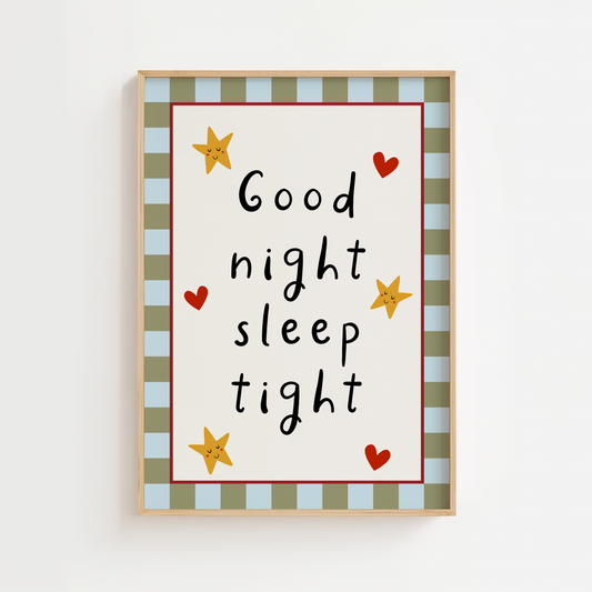 Good Night Sleep Tight Nursery Print