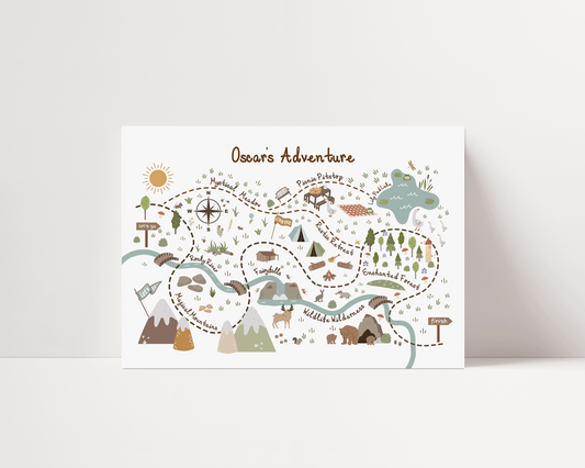 Adventure Map Art Print