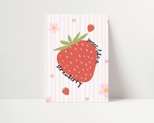 Sweet Like A Strawberry Art Print