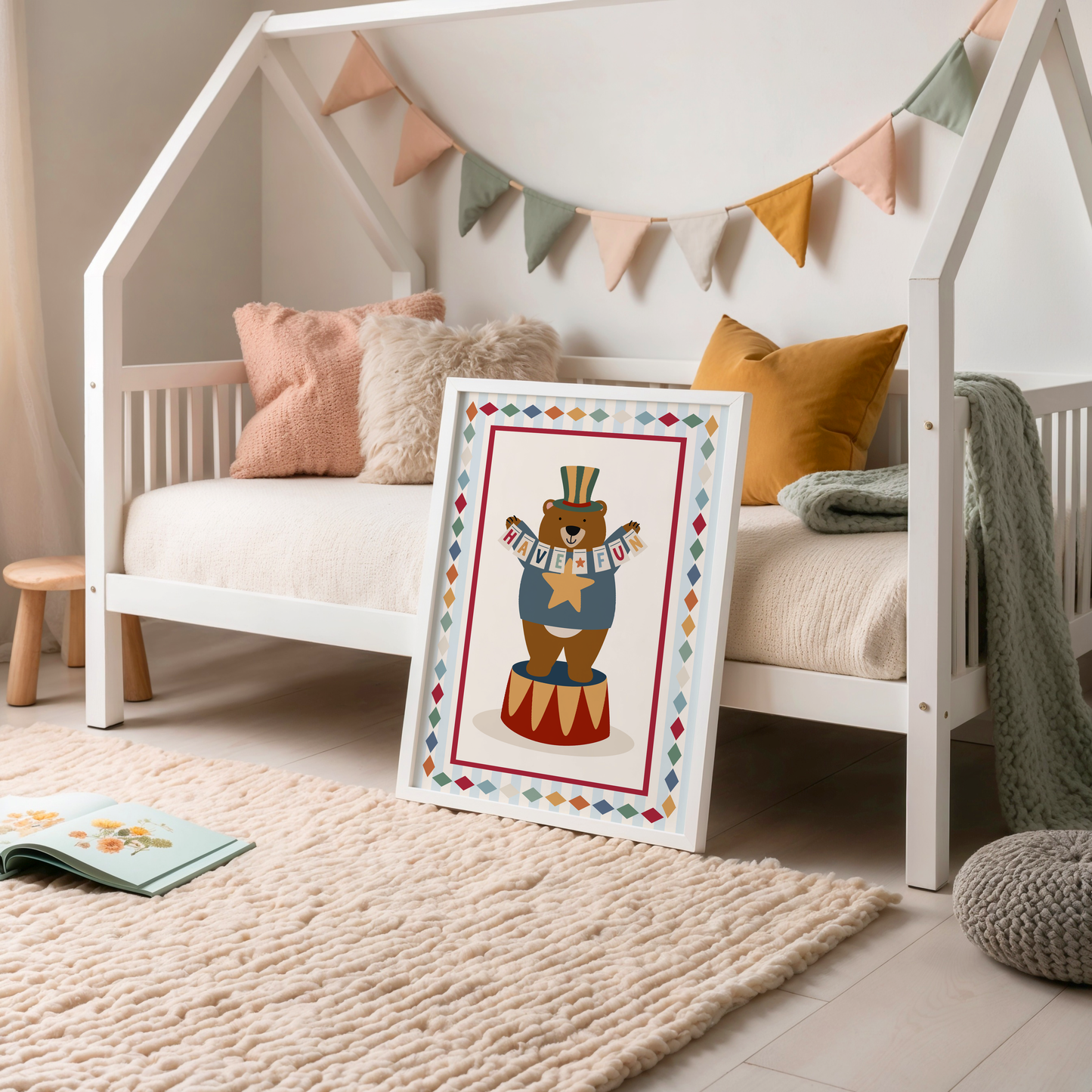 Have Fun Circus Bear Print