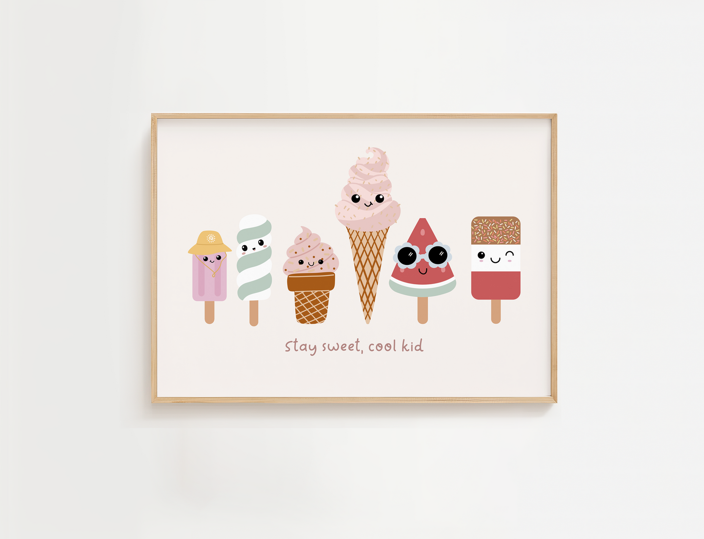 Stay Sweet Cool Kid Ice Cream Print