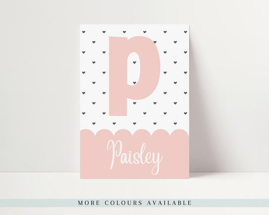 Personalised Letter/Name Print - Heart