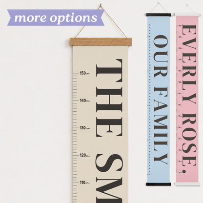 Personalised Name Height Chart Print