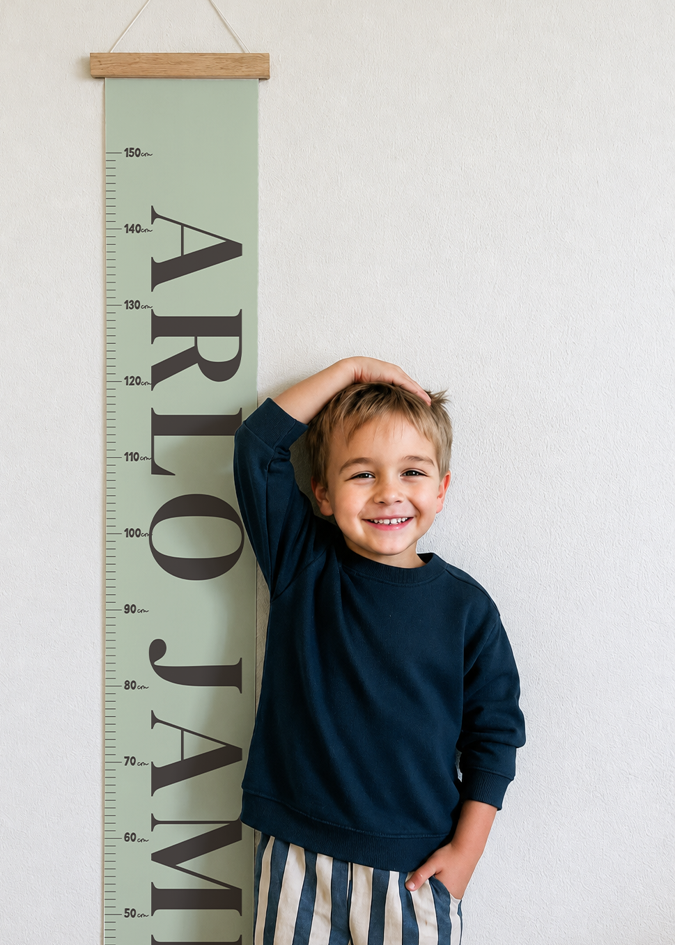 Personalised Name Height Chart Print