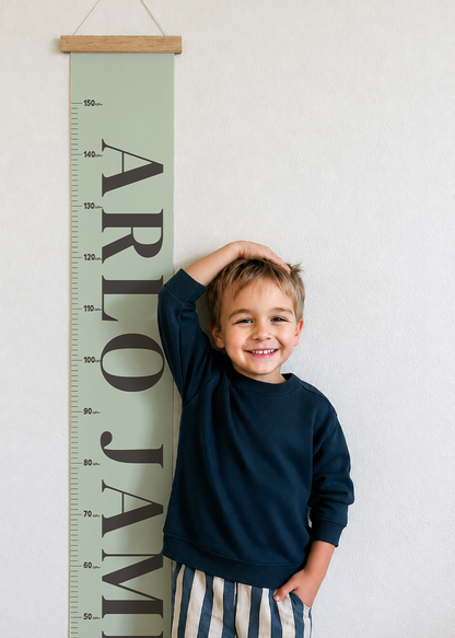 Personalised Name Height Chart Print