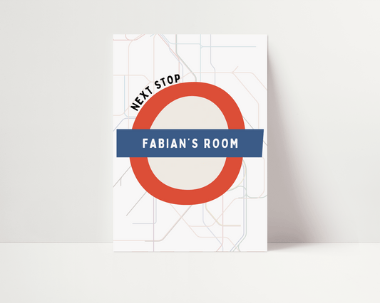 Personalised London Tube Station Print