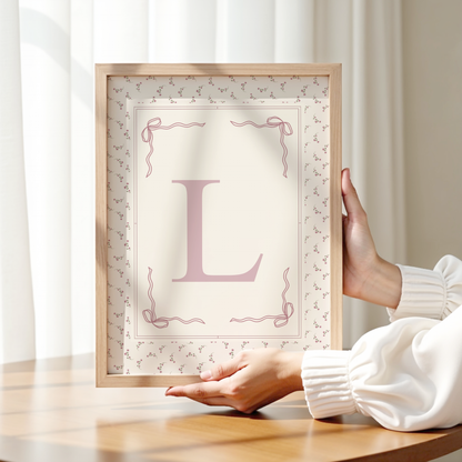 Personalised Vintage Initial Print for Girls