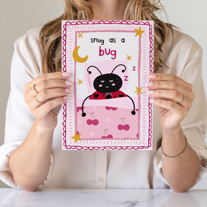 Snug as a Bug Nursery Print