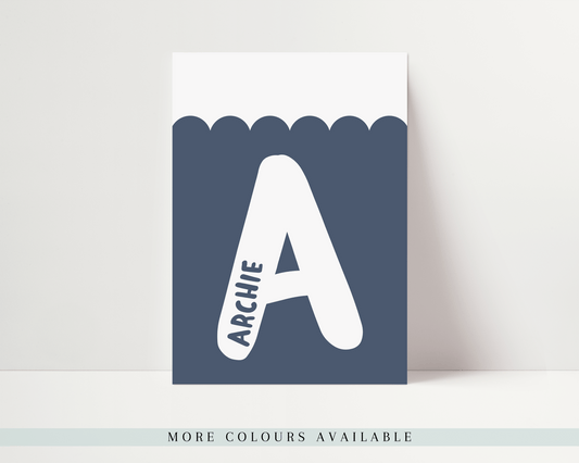 Personalised Letter/Name Print - Scallop