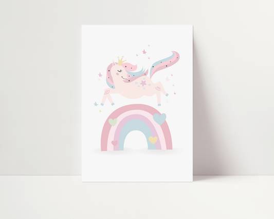 Unicorn Rainbow Art Print