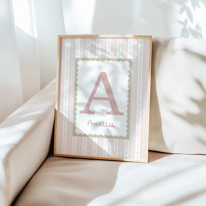 Personalised Vintage Floral Print