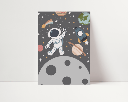 Space Theme Astronaut Print