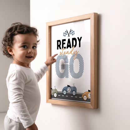 "Ready, Steady, GO!" Racer Print