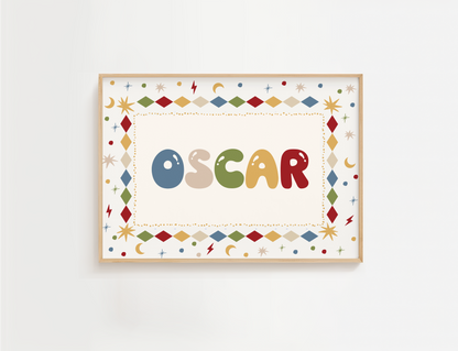 Retro Ranger Personalised Name Print