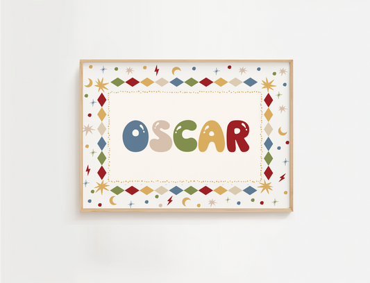 Retro Ranger Personalised Name Print