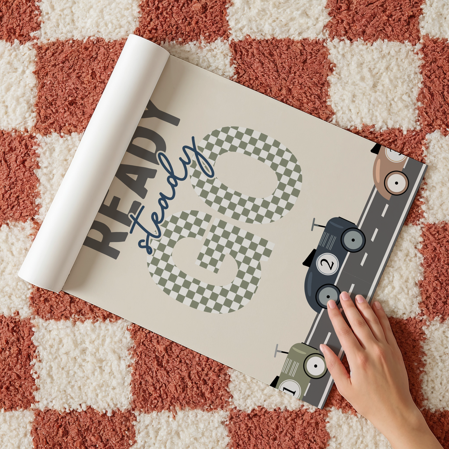 "Ready, Steady, GO!" Racer Print