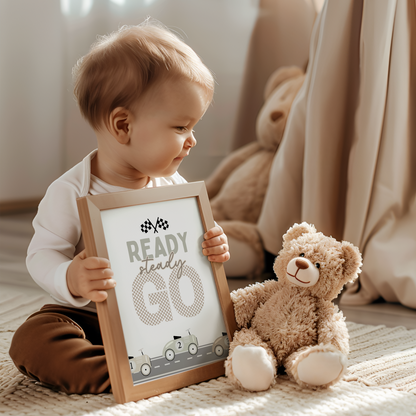 "Ready, Steady, GO!" Racer Print