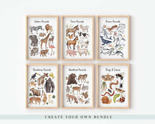 Create Your Own Watercolour Animal Bundle