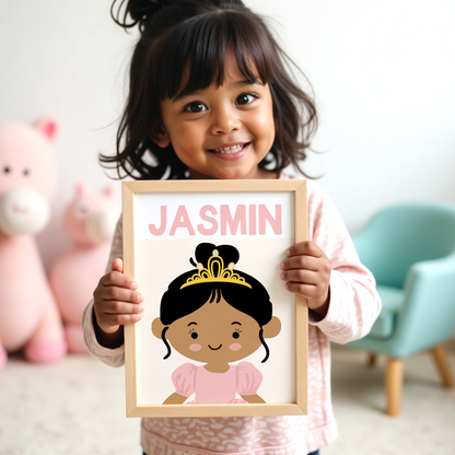 Fully Customisable Girls Portrait Print