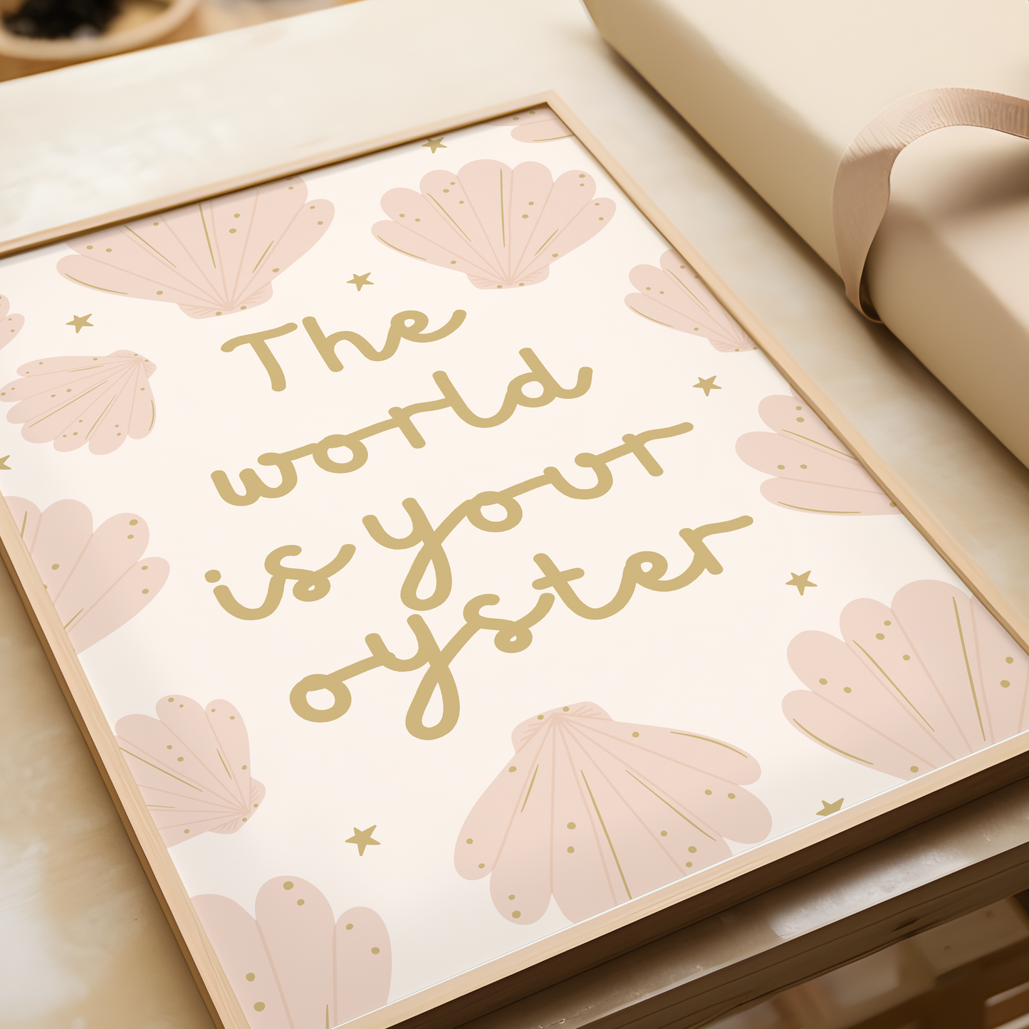 "The World Is Your Oyster" Boho Mermaid Print