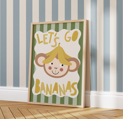 "Let's Go Bananas" Monkey Print
