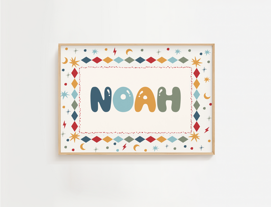Adventure Primary Personalised Name Print