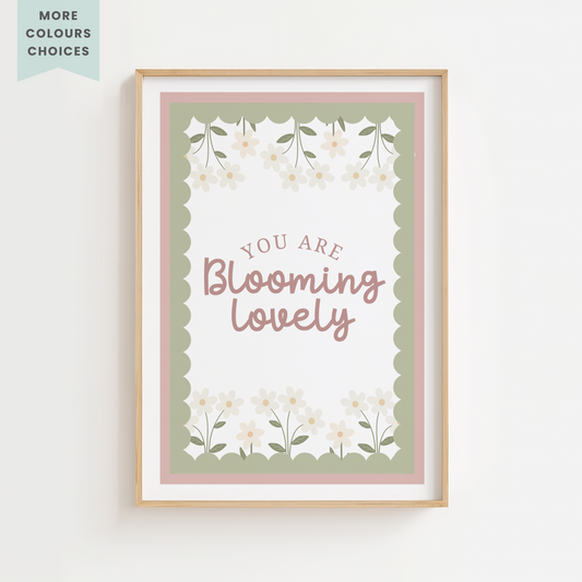 Vintage Floral Blooming Lovely Print