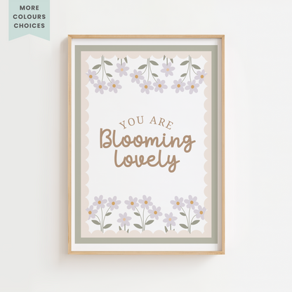 Vintage Floral Blooming Lovely Print