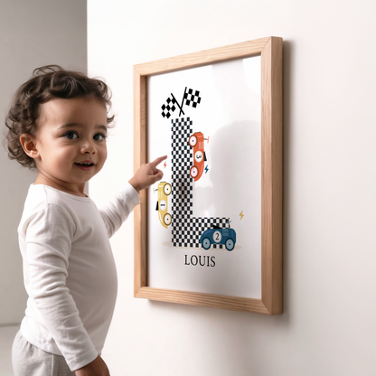 Personalised Toy Racer Print