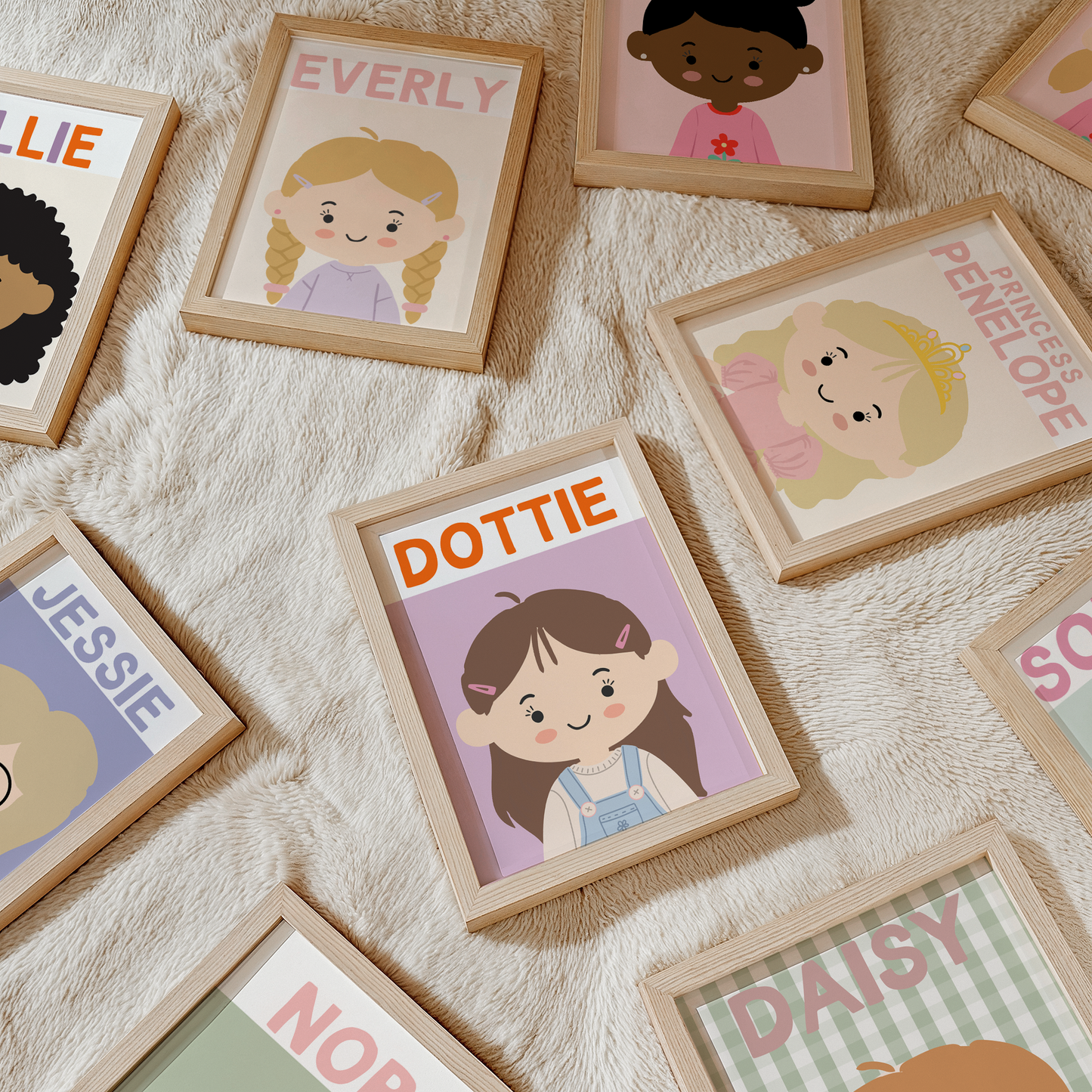 Fully Customisable Girls Portrait Print