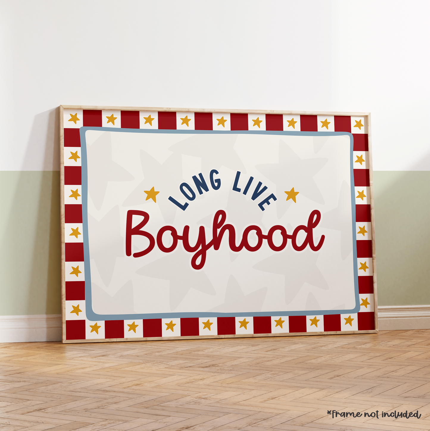 Long Live Boyhood Stars Print - Red