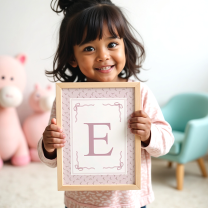 Personalised Vintage Initial Print for Girls