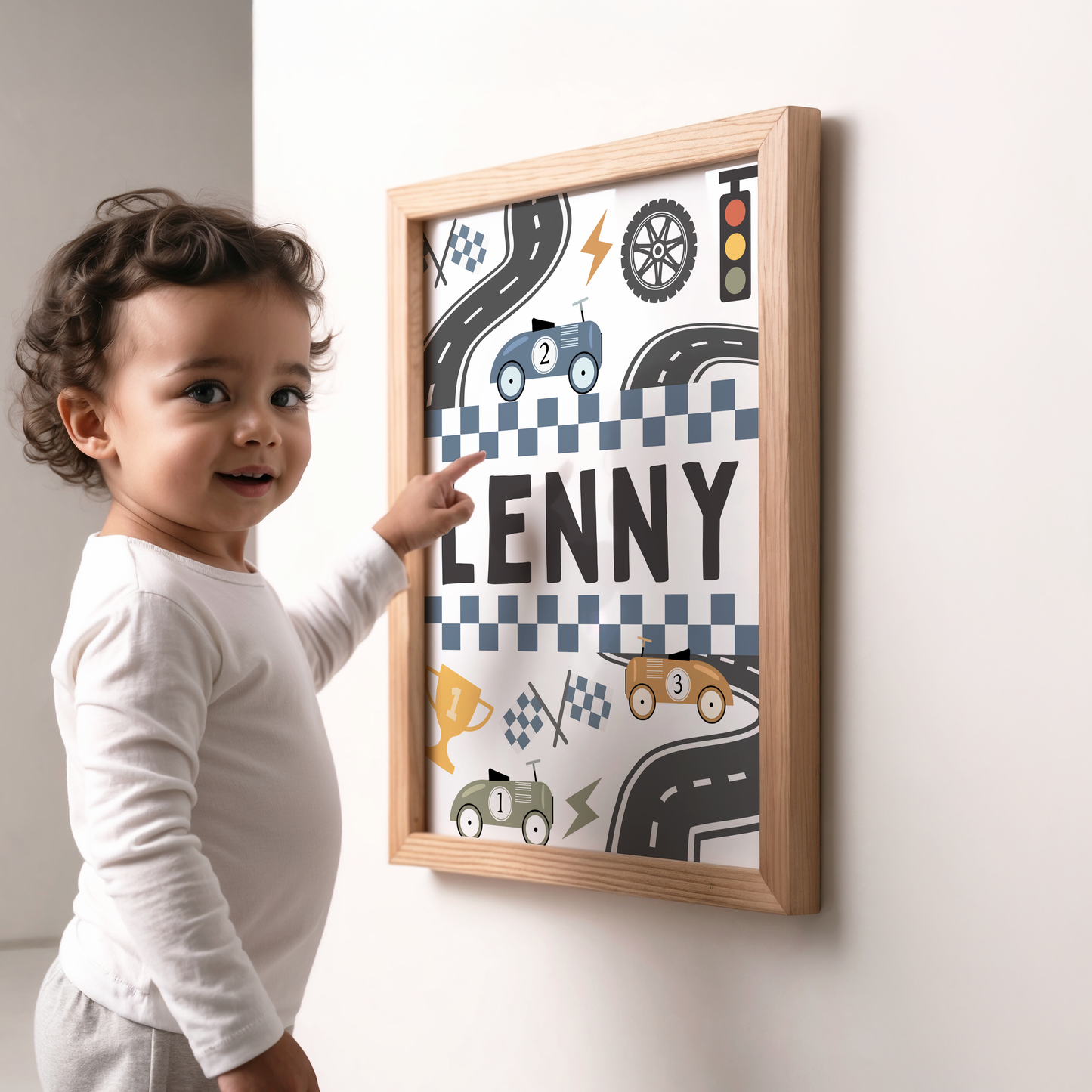 Personalised Toy Racer Print