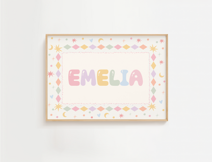 Sweet Sorbet Personalised Name Print